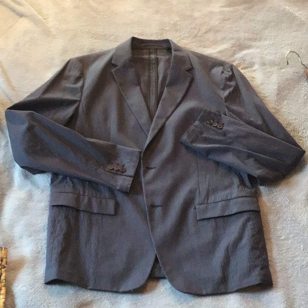Theory Blazer, Blue/Navy micro check, unconstructed.